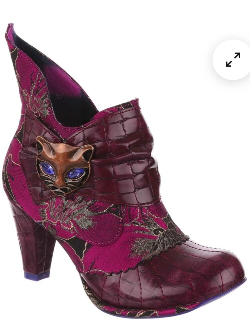 Irregular Choice Miaows, Maroon Gold Purple, Size 9/9.5